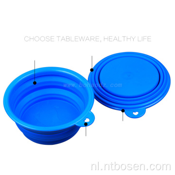 Aangepaste opvouwbare draagbare Silicone Pet Bowl
